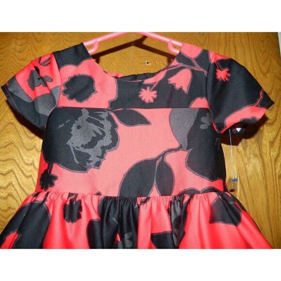 Next.UK Party‎ Dress Toddler Red Black Floral Special Occasion Size 18-24M - Picture 3 of 5